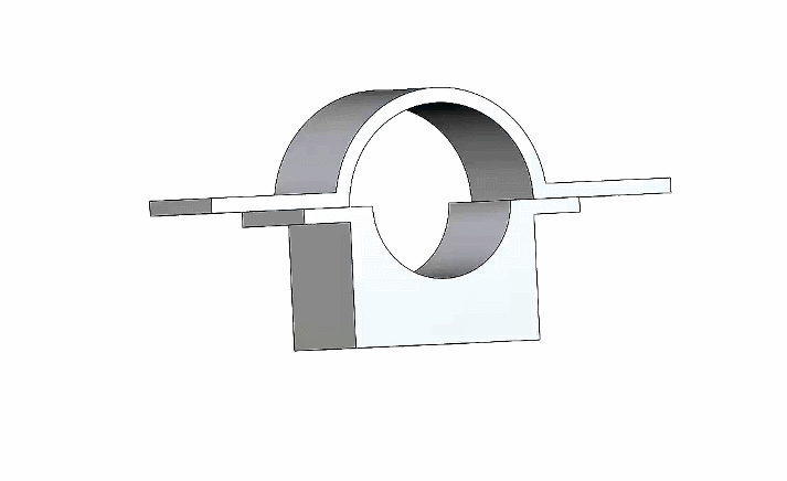 배관 고정 클램프 상/하단부 연동