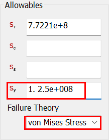 추가적인 항복 강도의 사용자 입력