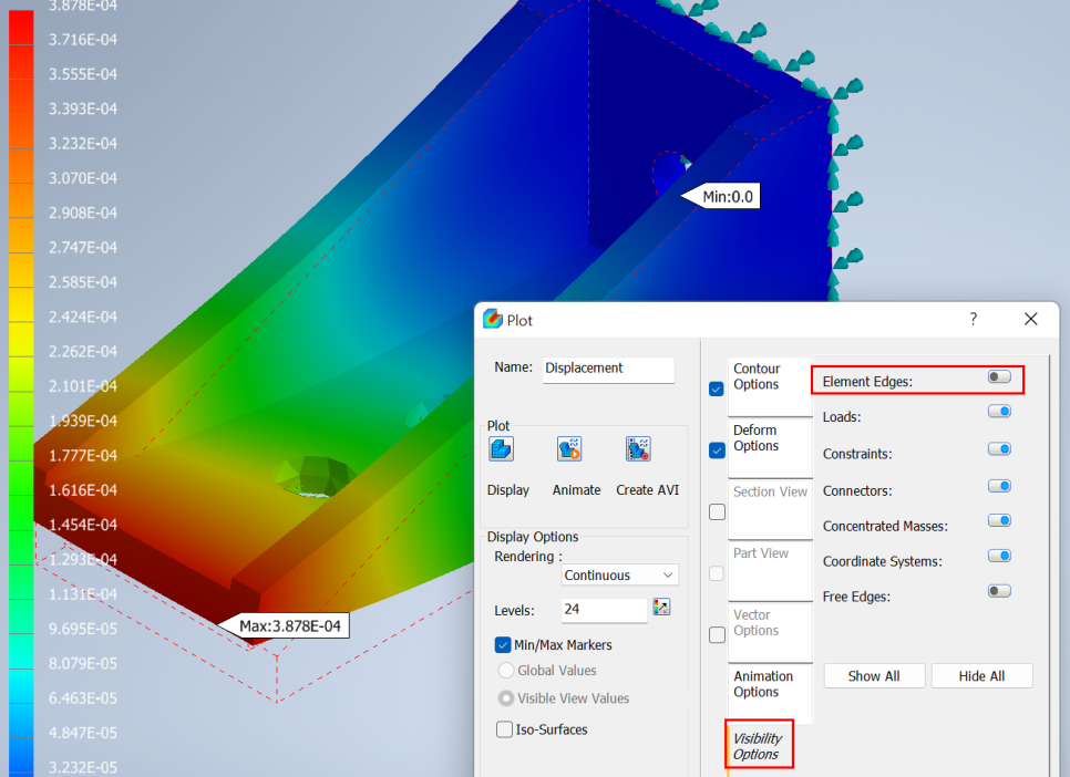 해석 결과 플롯 추가