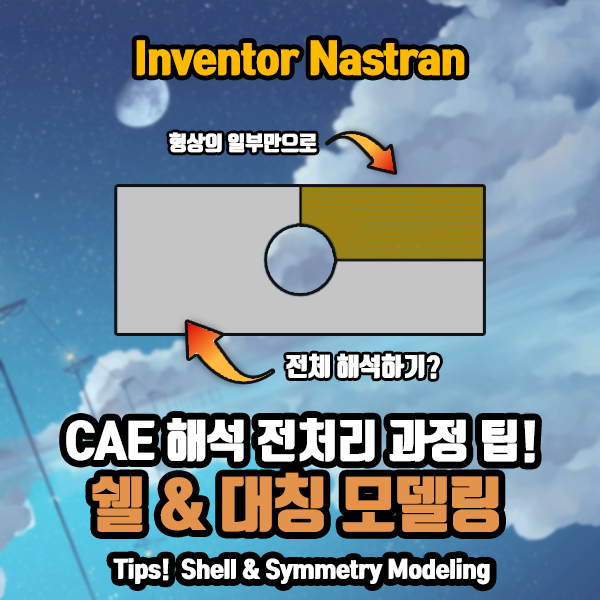 Inventor Nastran 으로 해보는 쉘 요소 & 대칭 모델링