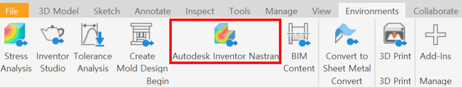 Inventor Nastran 실행