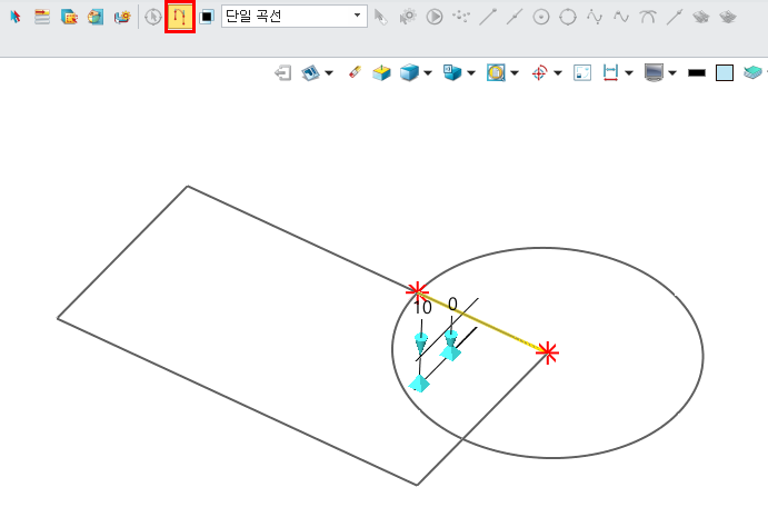 교차에서 정지 활성화 상태