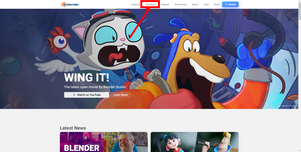 블렌더 홈페이지