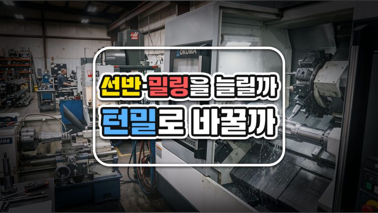 선반·밀링을 늘릴까, 턴밀로 바꿀까: 수주 앞에 선 절삭 가공 업체의 선택