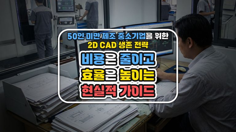 50인 미만 제조 중소기업을 위한 2D CAD 생존 전략: 비용은 줄이고, 효율은 높이는 현실적 가이드