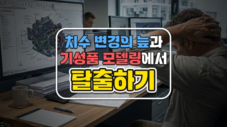 3D CAD 숨겨진 설계 비용 아끼는 법: 치수 변경의 늪과 기성품 모델링에서 탈출하기