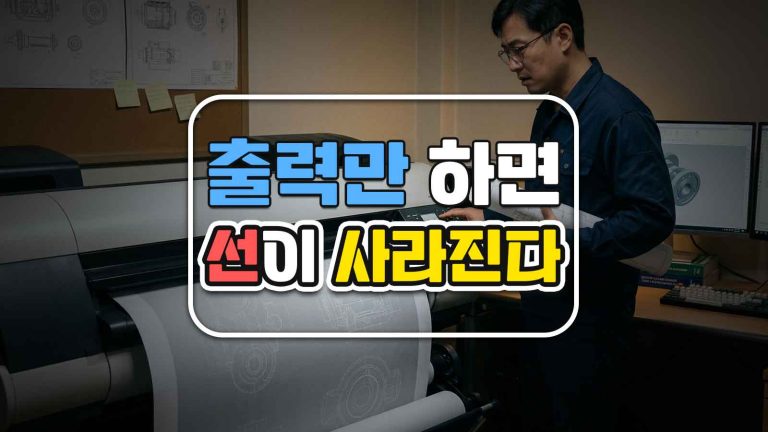 출력만 하면 선이 사라진다 — CAD 도면 출력(플롯) 문제 해결 가이드