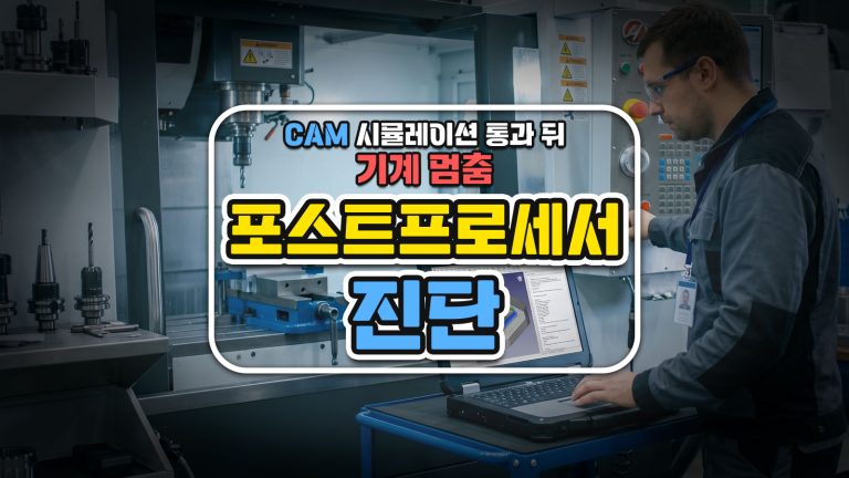 CAM 시뮬레이션 통과 뒤 기계 멈춤 — 포스트프로세서 진단